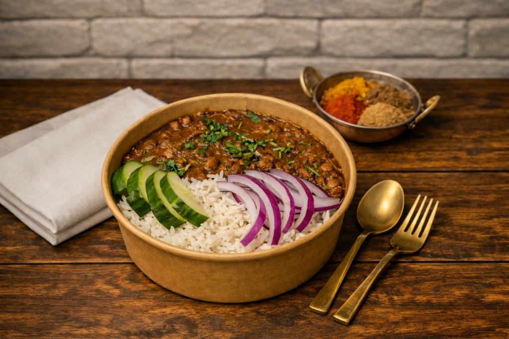 Chana rice bowl